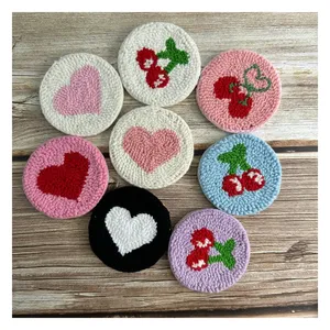 Pretty Great Love Coaster For Valentine's Day DIY Shape Smiley Rug Coaster