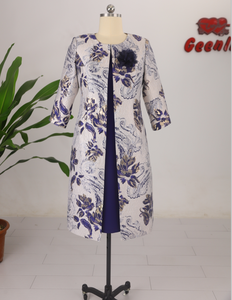 Robe longue grande taille deux pièces pour femme, tenue de cérémonie turque, robe africaine deux pièces - Product Image 5