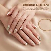 Colle en gros de haute qualité pour faux ongles en acrylique style français à presser, pour usage sur les doigts, formes variées, longueurs multiples, personnalisable