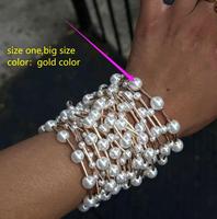 Nouveauté 2025 – Bracelet perlé rond minimaliste en 6 tailles, bijoux en or 18 carats avec perles blanches, bracelets élastiques faits à la main, tendance
