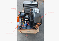 Unit kondensor Mini Motor SC15G 1/2 HP, kompresor kondensor R134a kulkas 115V/220V untuk ruang dingin