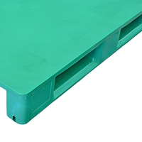 Palette en plastique HDPE vierge à trois rouleaux, résistante aux chocs et aux fissures, pour entrepôt, stockage, chariot élévateur, usine
