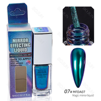 Prix Usine Bojun MFDA07 16 Couleurs Effet Miroir Poudre Liquide Changeante de Couleur Métallique Chrome pour Ongles Sans TPO MSDS Vente en Gros
