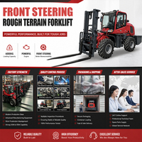 Chariot élévateur diesel Yuchai 3T 3.5T 4T tout-terrain robuste 4x4, levée 4.5m, CE EPA Euro 5 pour usage agricole