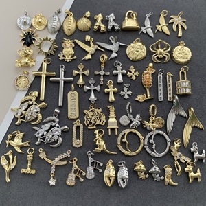<span class=keywords><strong>BD</strong></span>-C4685 bricolage mode mélange CZ breloques faisant des bijoux Animal pendentif tortue oiseau hibou ours araignée pour collier croix soleil sac breloque - Product Image 1