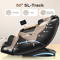 Canapé inclinable électrique en cuir avec massage Shiatsu, zéro gravité, soin complet du corps, des pieds et du cou, chauffage et fonctionnalités de luxe