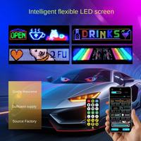 Panneau matriciel LED, contrôle intelligent par application, programmable, changement de couleur RVB, décoration intérieure, lumière flexible, accessoires d'affichage pour fenêtre de voiture