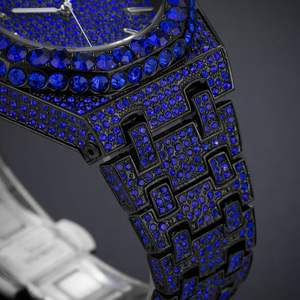 Reloj Más Vendido con Diamantes Moissanite y Diamantes Azules, Estilo Hip Hop, con Puntero Iluminado, Reloj de Cuarzo para Hombre, Resistente al Agua - Product Image 5