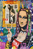 Seni Grafiti Art Deco Modern Poster Potret Persegi Karya Seni Cetak Kanvas Seni Dinding Jalanan Orang Kaya Ulang Tahun Paskah Diwali Keren