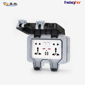 Regleta de Enchufes Impermeable de Alta Resistencia con 10 Tomas y 2 Puertos USB A, IP65 para Uso en Exteriores, Material ABS - Product Image 2