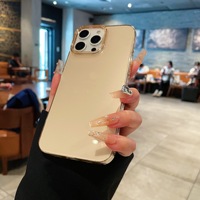 Coque rigide transparente PC Anti-chute antichoc Non jaunissant housse de téléphone portable pour iPhone 12 13 14 15 16 Pro Max Plus