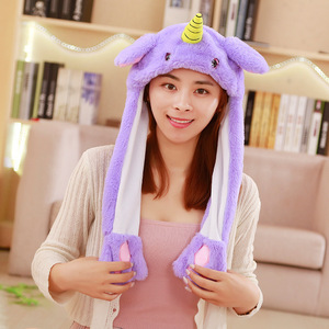 Elk Bunny Ears Hat Moving <span class=keywords><strong>Pikachu</strong></span> Rabbit Soft Jumping Up Cap Juguete divertido Niñas Animal <span class=keywords><strong>de</strong></span> dibujos animados Sombrero <span class=keywords><strong>de</strong></span> peluche Juguetes Regalo para niños adultos - Product Image 2