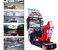Machine de jeu de course automobile d'arcade à pièces, écran électronique HD de 32 à 42 pouces, simulateur de conduite double joueur, jeu de course automobile Outrun