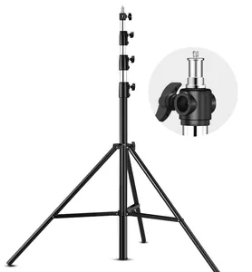 4M Heavy Duty Photographie Acier Trépied Lumière Stand Éclairage Stands avec Tampon Ressort pour Studio Vidéo Flash Lumière Parapluie