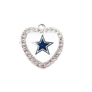 Nuovo arrivo ciondoli da calcio in metallo per collana di strass a forma di cuore per NFL Lover decorazione di scarpe sportive - Product Image 5