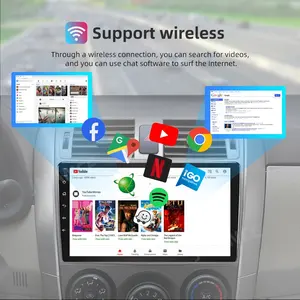 Autoradios Gps auto multimedia1din Dvd 9.1 Auto Radio Lettore Regolabile Android