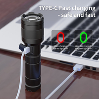 Lampe torche laser blanche UniqueFire New LEP haute puissance avec batterie intégrée rechargeable longue portée et réflecteur
