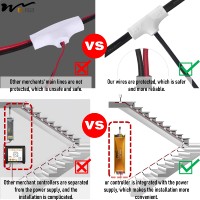 Bande Lumineuse LED Intelligente COB Étanche pour 16 Marches, Bande LED Flexible avec Détecteur de Mouvement pour Éclairage d'Escalier