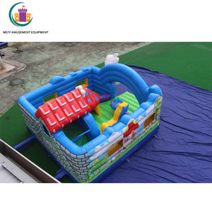 <span class=keywords><strong>Castillo</strong></span> hinchable de PVC personalizado para niños, modelo de parque temático al aire libre con accesorios de tobogán incluidos, envío por mar - Product Image 4