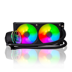 Refroidisseur d'eau en aluminium LinengCooler RGB 240 mm avec ventilateurs ARGB silencieux, boucle personnalisée, dissipateur thermique pour processeur Intel pour <span class=keywords><strong>PC</strong></span> de jeu - Product Image 1