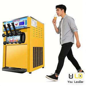 Machine à yaourt glacé et à crème glacée commerciale - Acier inoxydable, pour <span class=keywords><strong>buffet</strong></span> et restaurant, compatible lait, 110/220V - Product Image 1