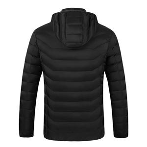 Chaqueta térmica informal negra 2XL para hombre, para deportes al aire libre, pesca y senderismo, abrigo suave, a prueba de viento, características de Fitness, relleno de poliéster - Product Image 6