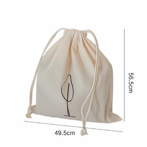 Sac de voyage classique en coton écologique sur mesure, avec cordon de serrage réglable, anti-poussière, impression typographique, broderie, cadeau - Product Image 2