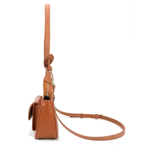 Women PU Leather Shoulder Bag <b>Small</b> Crossbody <b>Purse</b> Casual Handbag With Front Pocket For Daily Use - Product Image 2