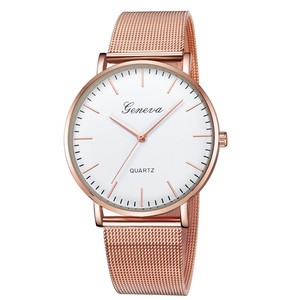 Barato Unisex correa de malla de acero inoxidable de los hombres reloj de <span class=keywords><strong>Ginebra</strong></span> casual de cuarzo reloj de pulsera Relojes - Product Image 2