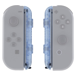 Coque de remplacement DIY bleu glacier transparent, sangle de poignet personnalisée, boutons pour Nintendo Switch et Switch OLED - Product Image 1