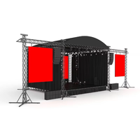 Plateforme de scène modulaire en alliage d'aluminium pour événements extérieurs, tente de concert, éclairage et toit de présentation