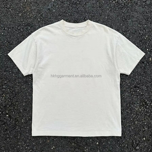 เสื้อยืดเปล่าคุณภาพสูงสำหรับผู้ชาย ทรงดิสเทรส 100% ผ้าฝ้าย คอกลม เสื้อยืดผู้ชายแบบสั่งทำ - Product Image 2
