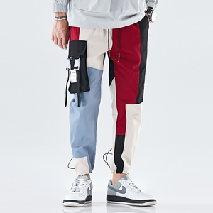 El último diseño de <span class=keywords><strong>moda</strong></span> hip hop verde de algodón rojo unisex carga pista pantalones jogger - Product Image 5