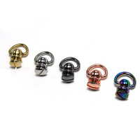 Anneau en D rotatif en laiton massif en forme de 8 avec vis de fixation pour collier d'animal, sangle, cuir, quincaillerie de bricolage