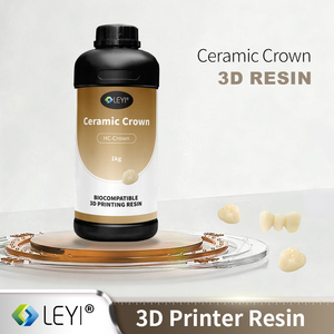 LEYI HC-Crown 405nm 385nm Kompatibles Keramikharz für 3D-Druck Stark Verschleißfest Korrosionsbeständige Kronen 100% Reinheit 1kg/0,5kg - Product Image 1