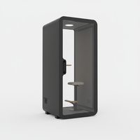 UNIBOOTH Cabines d'intimité insonorisées mobiles et durables en profilés d'aluminium de précision, design moderne, pour extérieur, hôtel, salle à manger et salon