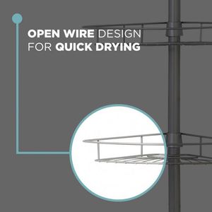 Modern Hot Sale New 4 Tier Metal Bathroom Bathtub Corner Adjustable Storage Organizer Rack Telescopic Shower <b>Shelf</b> - Product Image 6