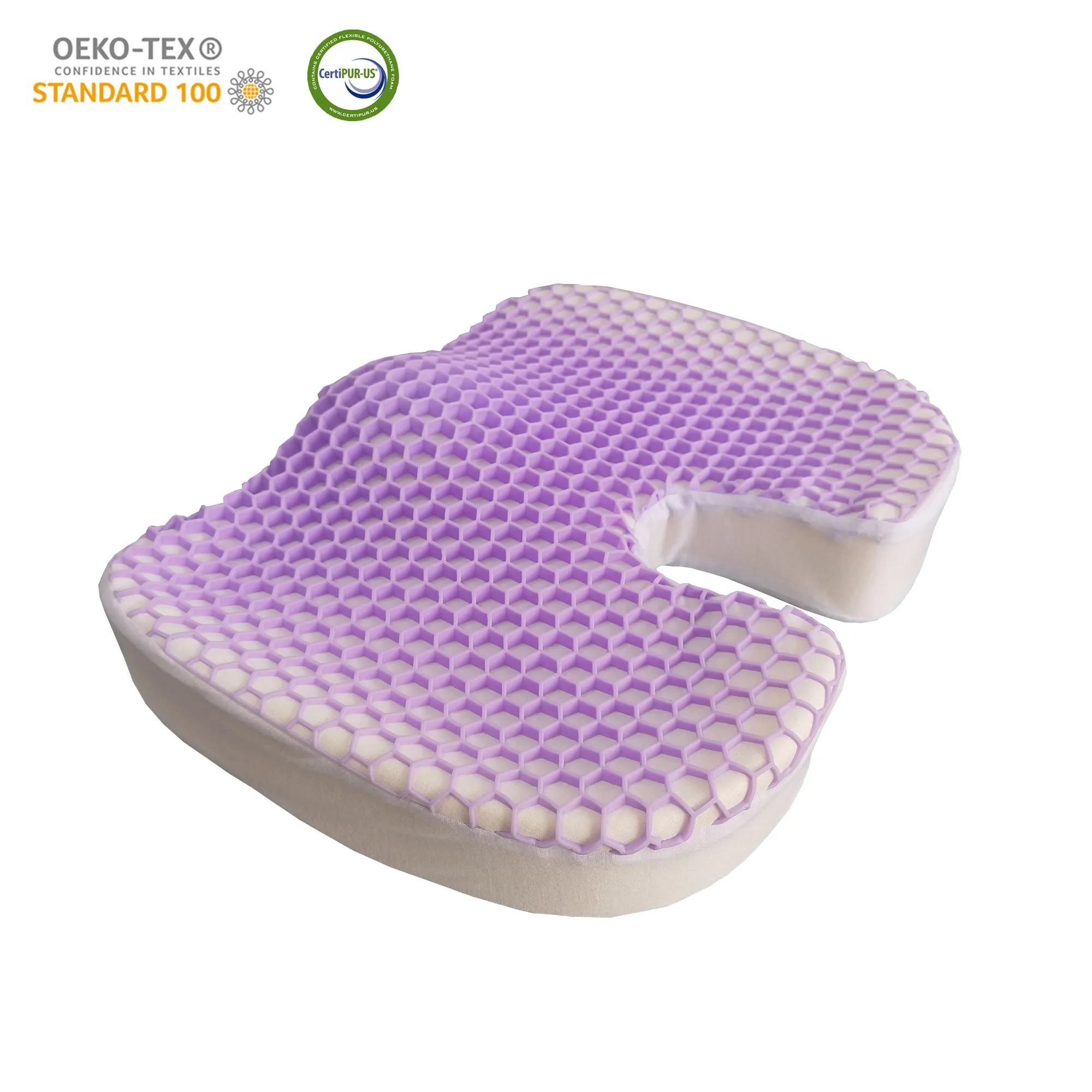 Wholesale Custom Orthopedic Adult Comfort Ventilate Pressure Relieve Office Chair Cooling TPE Cover Memory Foam Seat Cushion