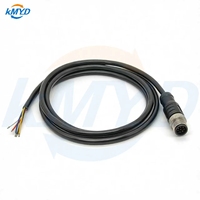 Connecteur mâle M12 à 8 broches surmoulé, codage A, pour encodeurs absolus et capteurs multicanaux