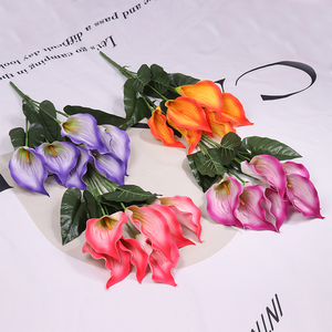 <b>Artificial</b> Silk Flowers <b>Large</b> Bouquet EV Touch Calla Lily Potted <b>Plant</b> Decoration Garden Landscaping Wedding Outdoor Home Flower - Product Image 5