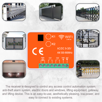 Peralatan rumah tangga pintar YET402WTR-MF(V3.0), penerima nirkabel Universal AC/DC 9-30v 2 saluran