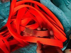 Sangle de fixation robuste SANBOO 32 cm en polyester orange, capacité de charge 2T, pour cargaison lourde - Product Image 3