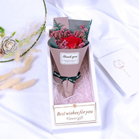 Cadeau Offre Spéciale de la Saint-Valentin Bouquet de fleurs séchées créatif Paquet de fleurs de savon Mini Bouquet de gypsophile préservé