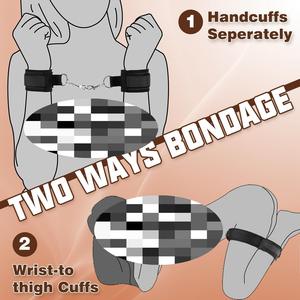 Çift esaret BDSM sahne uyluk ve ves ğılar için dokuma sapanlar yatak bacak sınırlamalar yetişkin seks oyuncakları - Product Image 4