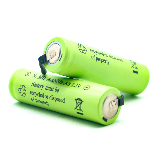 Rechargeable Ni-mh Battery AA Battery 1.2V 800mah Ni Mh Battery with Tabs for Remote Control Toys RC Car