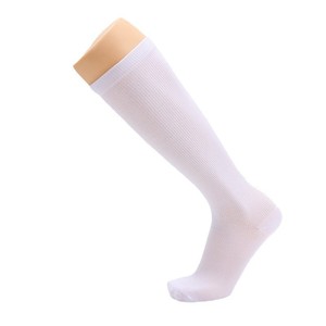 High Elasticity Compression <b>Socks</b> Medium Calf Solid Color Fitness Sports Yoga <b>Socks</b> <b>Black</b> Gray Navy Blue Coffee Skin Tone - Product Image 2