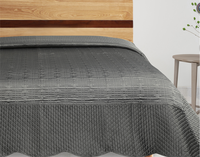 Couvre-lit brodé en polyester lisse, dessus de lit, doux et confortable, respectueux de la peau, commande chinoise, vente en gros