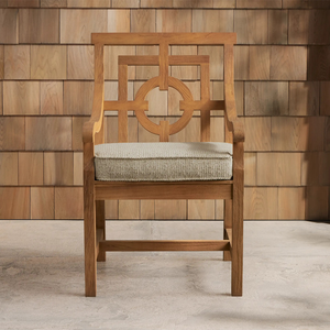Set di Sedie da Pranzo con Braccioli in Teak Moderno per Esterni con Schiuma ad Asciugatura Rapida per Giardini e Cortili di Lusso - Product Image 1