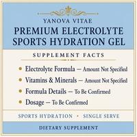 Premium Elektrolyten Sport Hydratatiegel - Geavanceerde Formule voor Snelle Vervulling in Draagbare Enkelvoudige Porties