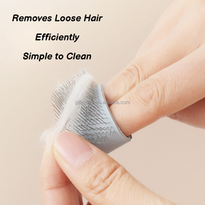 Mini Brosse de toilettage pour animaux de compagnie, peigne démêlant doux à doigt avec picots courbés pour l'élimination des poils - Product Image 6